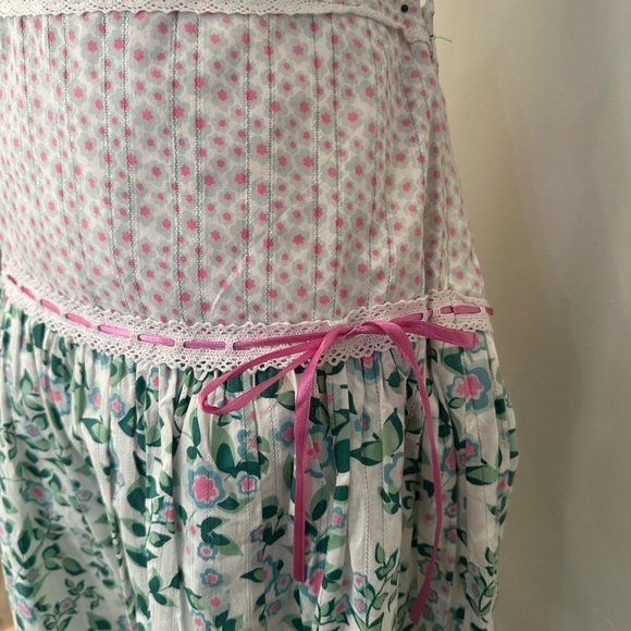 Kenzie Girl NWT Floral Pleated Summer Skirt Ribbon SZ 13 NWT - Picture 2 of 9